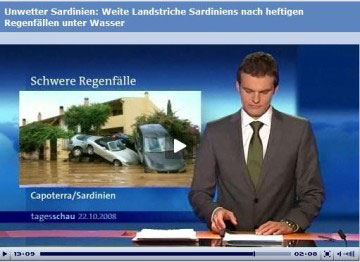 Sardinien im Fehrnsehen: Unwetter Sardinien