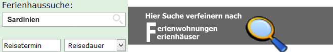 Sardinien, Ferienwohnung-Suche eingrenzen