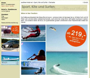 Kite- und Surfschule auf Sardinien