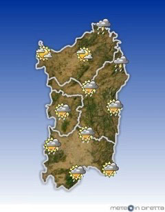 Wetterkarte für Sardinien