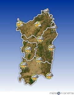 Wetterkarte fr Sardinien