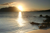 Olbia: Sonnenuntergang am Strand